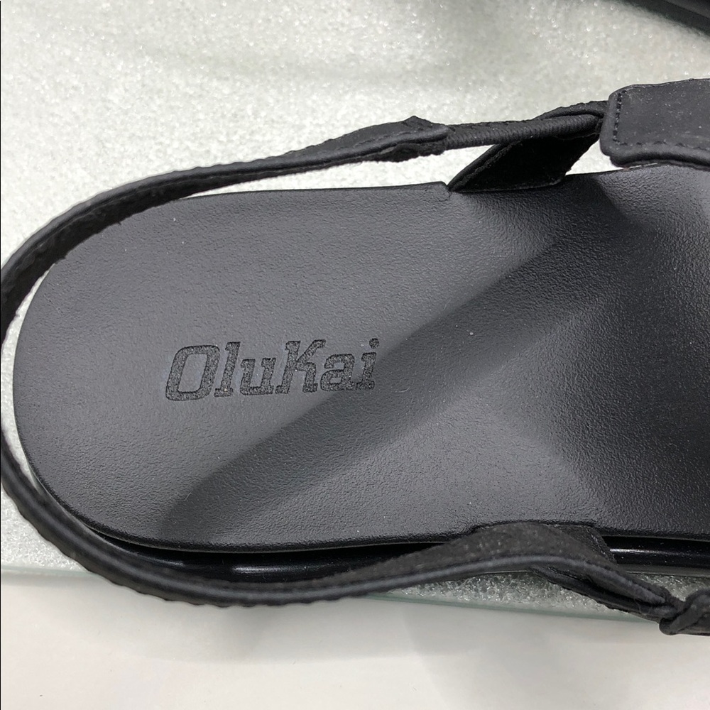 OluKai La‘i T–Bar Women’s Strappy Thong Beach Sandals Flats sz 7 NEW Black - Picture 6 of 10